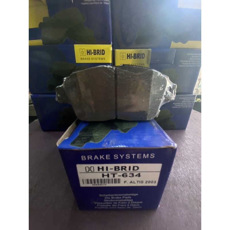 ผ้าเบรคหน้า Toyota Altis 1.6, 1.8  ปี 01-07, Altis Limo 1.6 '01-03, Vios 1.5L รุ่น J,E,G,S ปี 02-07 