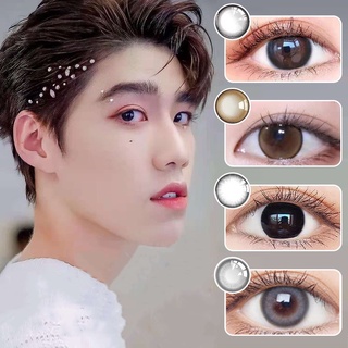 (COD&amp;Mens Contact Lenses) คอนแทคเลนส์ PP สีน้ําตาลดํา 0 2 ชิ้น (1 คู่)