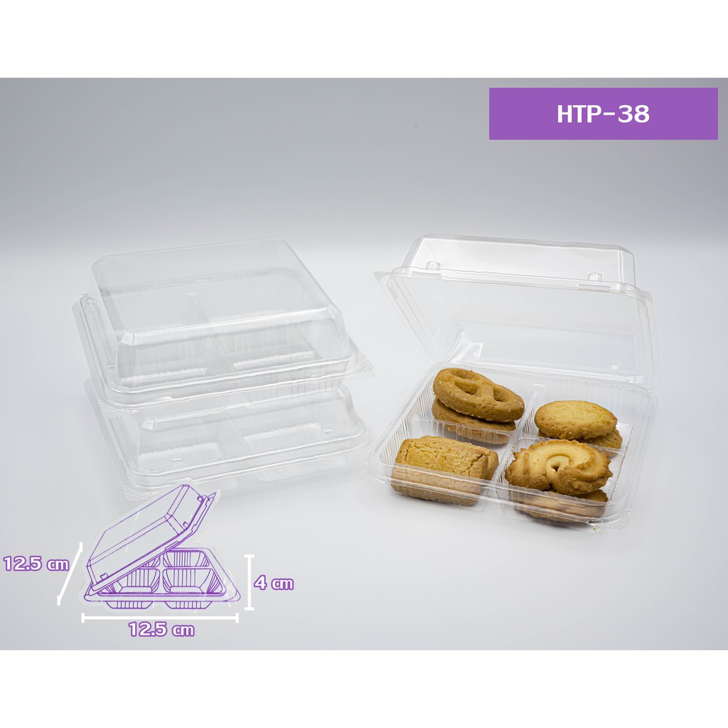 [HTP-38] กล่องใส OPS ทรงเหลี่ยม ขนาด 12.5 x 12.5 x 4 ซม. (บรรจุ 50 ใบ/แพ็ค)