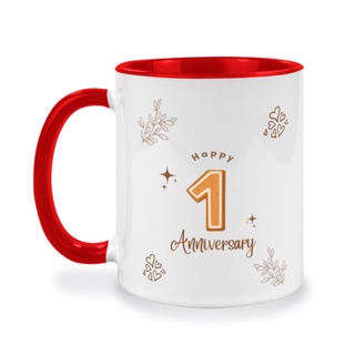 ของขวัญวันครบรอบแฟน 1ปี แก้วสกรีน happy anniversary พร้อมส่ง ทุกสี