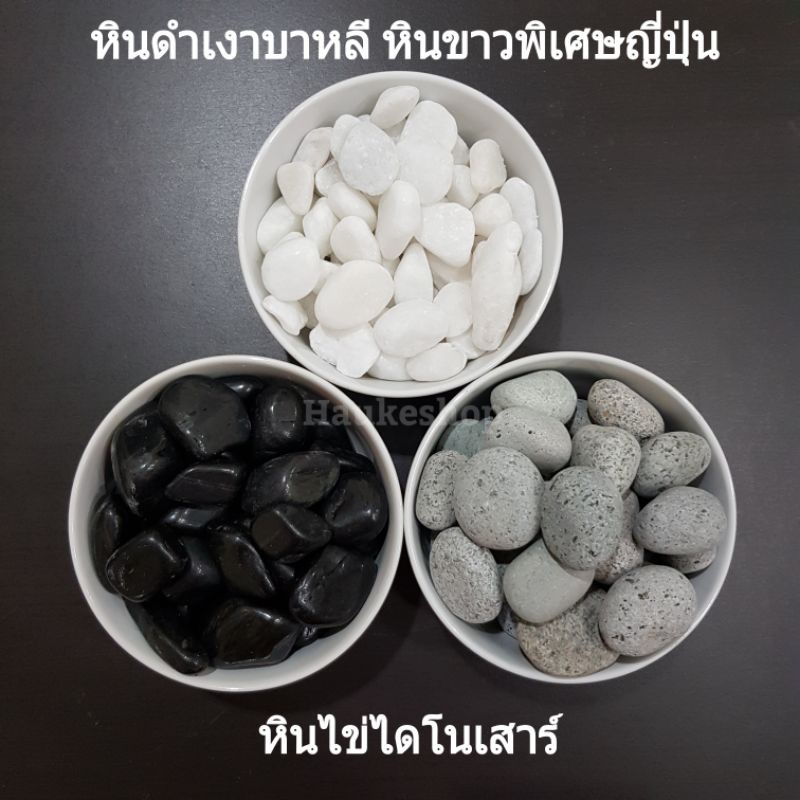 หินบาหลี ซุปเปอร์ไวท์ หินไข่ไดโนเสาร์ หินดำเงา หินกรวดขาว พิเศษ