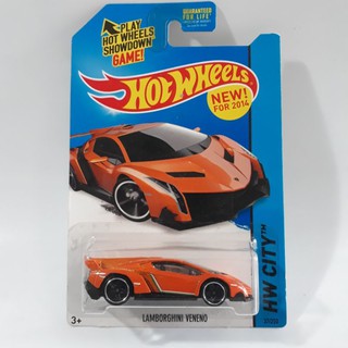 รถเหล็ก Hotwheels LAMBORGHINI VENENO สีส้ม (ib0503)