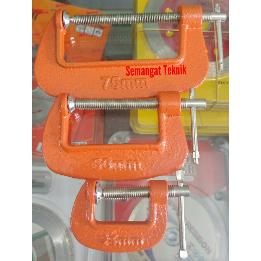 WOOD CLAMP C WOOD CLAMP C SET เหล็ก 3 ชิ้น 1" 2" ALDO 3"