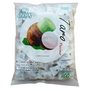 My Chewy Milk Candy Taro Flavour 360 g.ลูกอมมายชูวี่ รสเผือก ลูกอมนมเคี้ยวหนึบ 360 กรัม 100 เม็ด ขนมขบเคี้ยว อาหาร