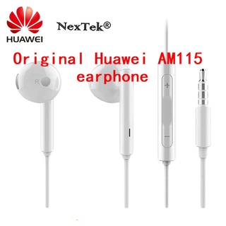 แท้100 Huawei AM115 Earphone Headset Mic 3.5mm for HUAWEI P7 P8 P9 Lite P10 Plus Honor 5X 6X Mate 7 8 9 smartphone ไมค์หูฟัง Huawei AM115 Earphone 3.5mm