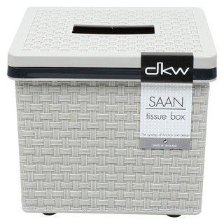 กล่องทิชชู่ POP UP DKW SAAN สีเทา ที่ใส่ทิชชู่ TISSUE BOX POP UP DKW SAAN GRAY