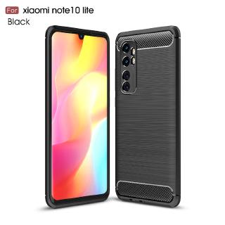 Fashion Carbon Fiber Cases Xiaomi Mi Note 10 Lite / Mi Note 10 Pro / Mi CC9 Pro Case Silicone Back Cover Soft TPU Matte Casing Shockproof