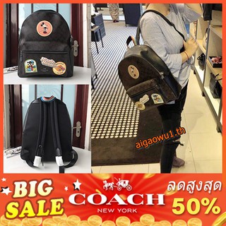 พร้อมส่ง🔥โค้ช / coach 29355 โคชิรุ่นใหม่  กระเป๋าเป้สะพายหลังขนาดเล็กกระเป๋าสะพายเป้สะพายหลัง Disney ป้าย