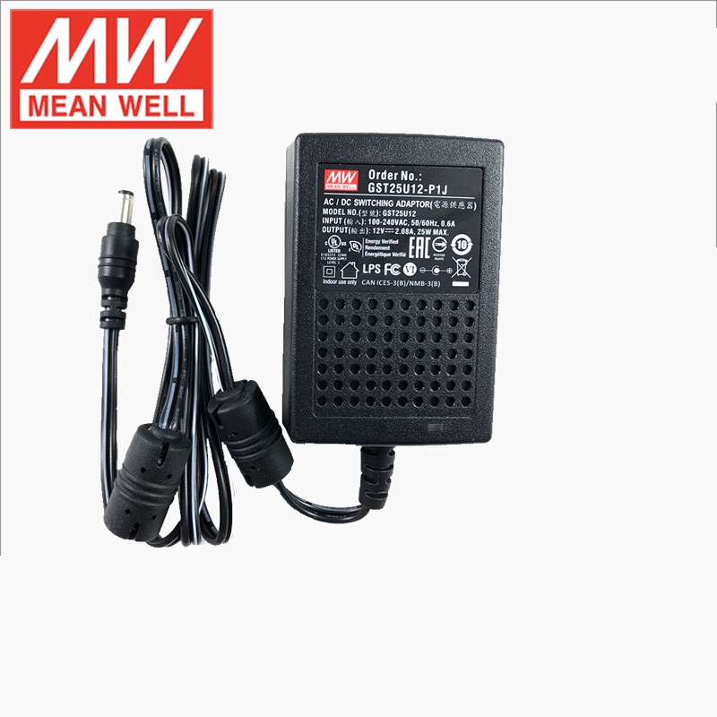 Meanwell GST25U48-P1J อะแดปเตอร์ติดผนังอุตสาหกรรม 48V 0.52A 25W ระดับ VI MEAN WELL Adaptor Switching