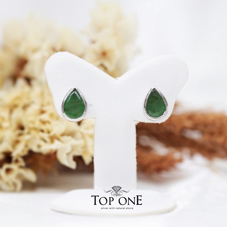 Top1Jewelry ต่างหูเงินแท้ พลอยแท้