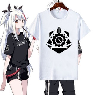 【🔥🔥】เสื้อยืด Azur Lane อะนิเมะอุปกรณ์ต่อพ่วงแขนสั้นผู้ชายและผู้หญิงเสื้อยืดคู่ Chung Sakura Donghuang สีขาว Eagles Cam