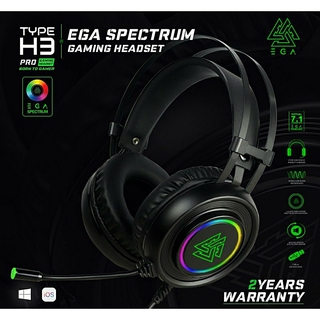 หูฟังเกมมิ่ง EGA TYPE H3 Gaming Headset 7.1 Virtual Surround หูฟังสำหรับนักเล่นเกมส์ ไฟ RGB