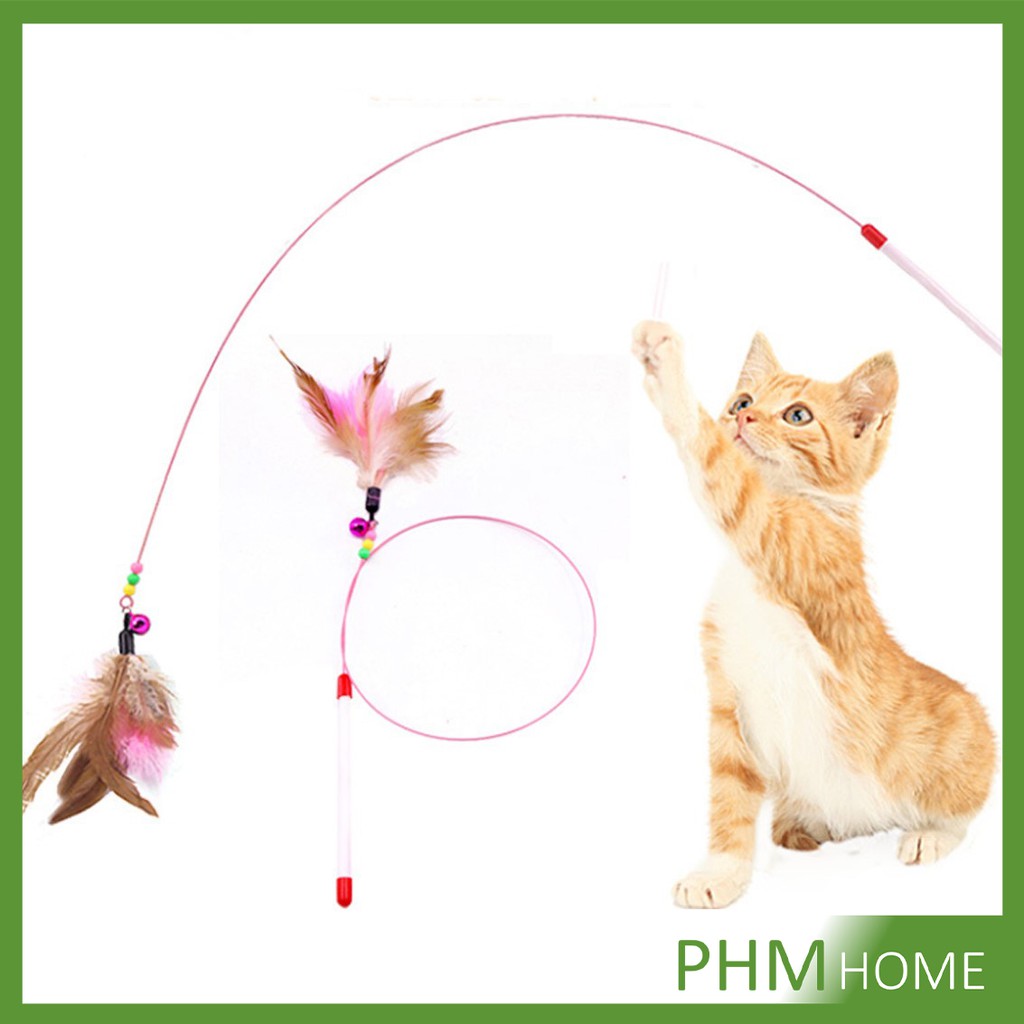 ไม้ตก ของเล่นแมว รูปตัวหนอน Funny cat