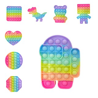 ใหม่ pop it ที่กด ปุ่มกด ทีมสีรุ้ง หลากหลายแบบ พร้อมส่ง สีรุ้งสดใส ที่กดสุดฮิต ของเล่นกดบับเบิ้ล Pop it Push Pop Bubble เล่นได้ทุกวัย ยางกด คลายเครียด พร้อมส่งทันที Silicone Toys