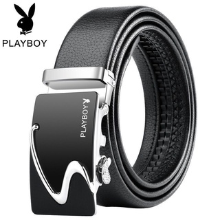 ♚●Playboy เข็มขัดหนัง ผู้ชาย รับประกันคุณภาพสินค้า เข็มขัดผู้ชาย คลาสสิก Belt เข็มขัด (Classic X1)🎁🎀✨