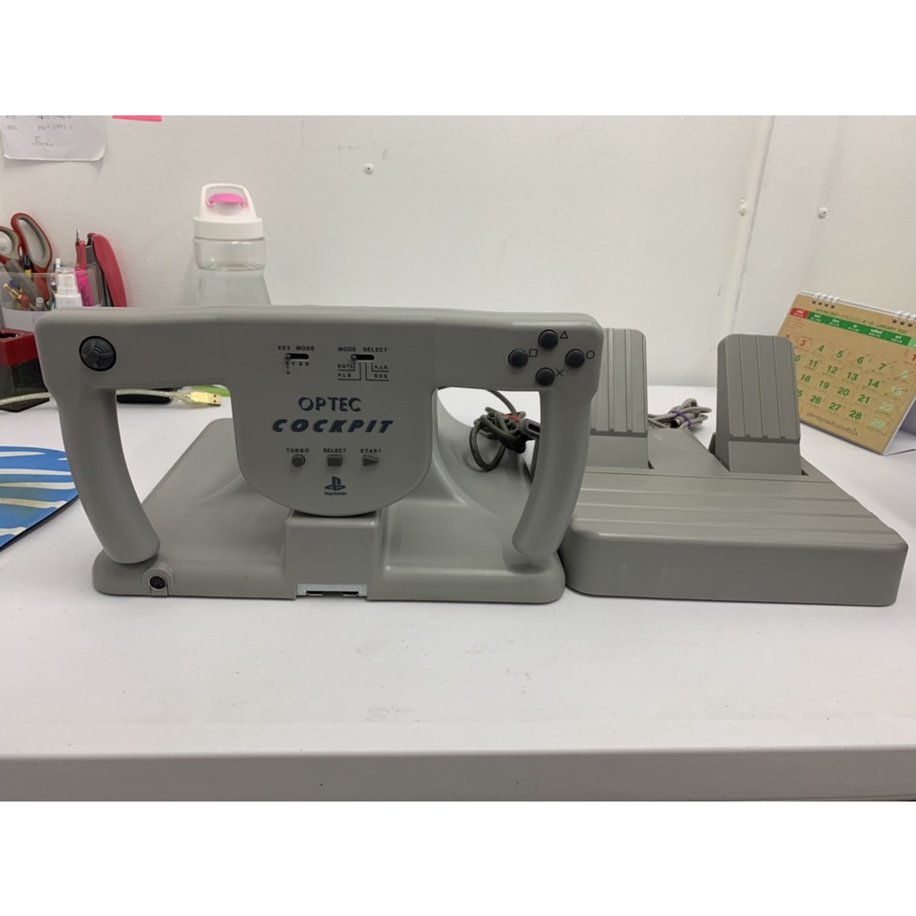 จอยพวงมาลัย PS1 Optec Cockpit Controller จอยขับรถ Play Station พวงมาลัย จอย