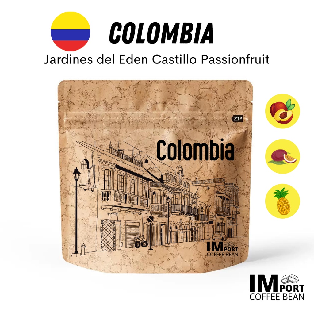 IMport coffee bean เมล็ดกาแฟคั่ว Colombia Jardines del Eden Castillo