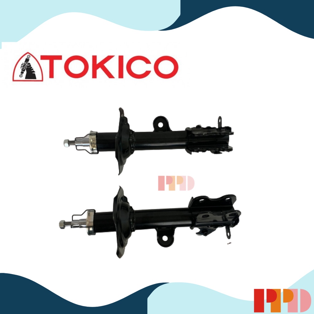 TOKICO โช้คอัพ คู่หน้า Strut Gas สำหรับ TOYOTA ปี 2011 รหัสอะไหล่แท้ (L) 48510-BZ750, (R) 48520-BZ7 