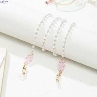  Pearl chain transparent acrylic bear anti-lost mask chain fashion cute glasses earphone chain glasses chain