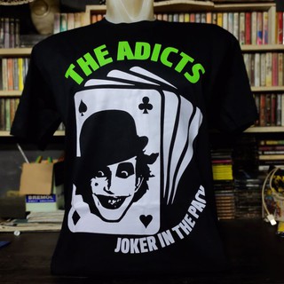 เสื้อยืด พิมพ์ลาย THE ADICTS BAND PUNK (JOKER IN THE PACK)