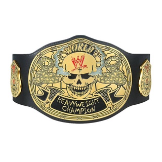 เข็มขัดมวยปล้ำ หนังแท้ หัวทองเหลือง Stone Cold Smoking Skull Championship Replica Title Belt (5mm)