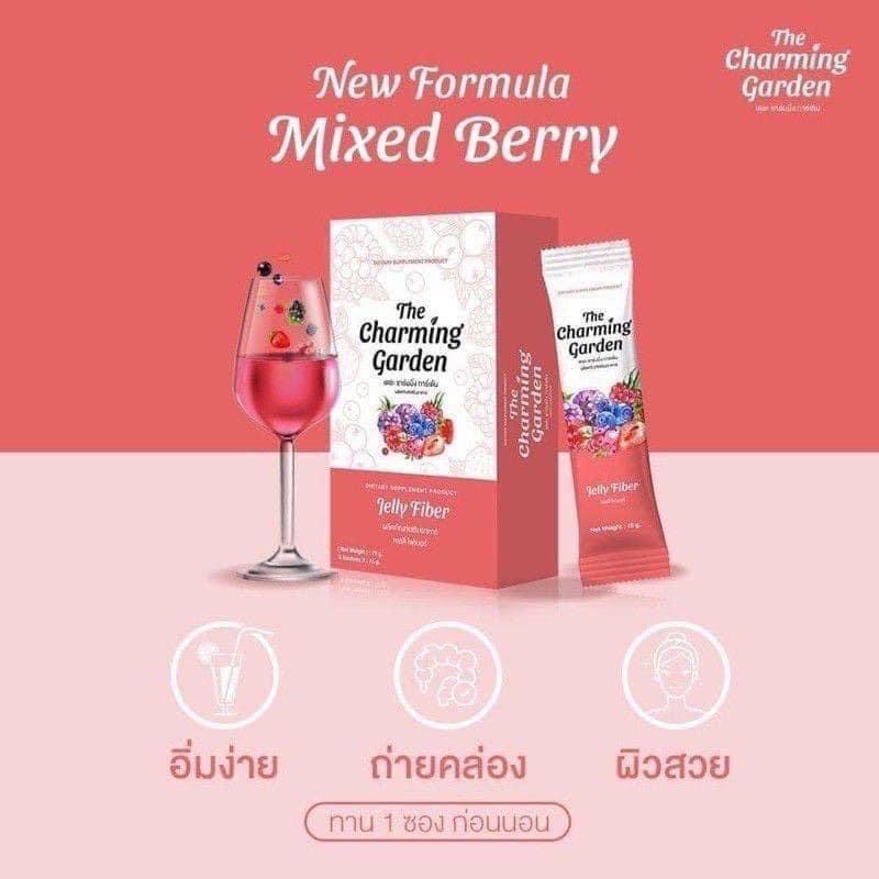 JELLY FIBER เจลลี่ไฟเบอร์​ ดีท็อกซ์ ไฟเบอร์ บรรจุ 5 ซอง (ซองละ 15 กรัม)