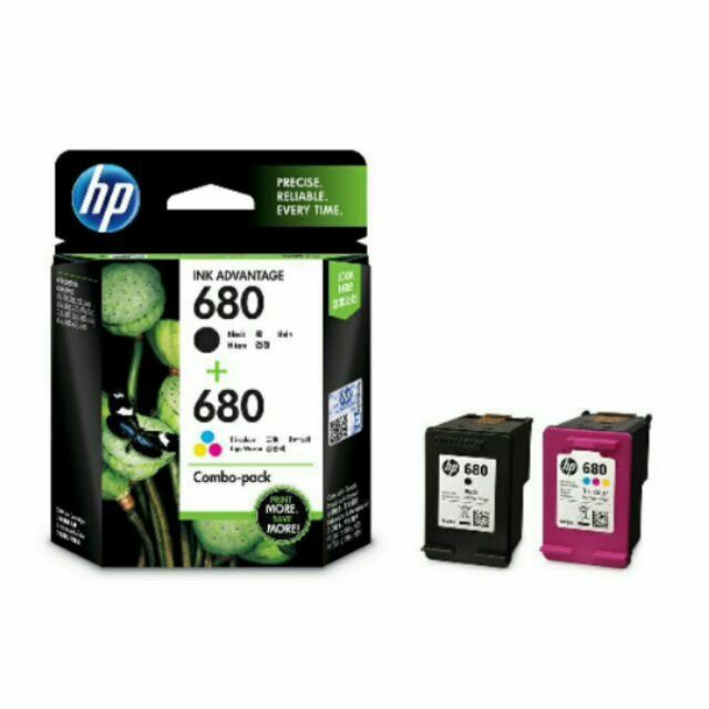 หมึก hp680 แพคคู่ในกล่องเดียว BK 1ตลับ และ CO 1ตลับ ราคาประหยัด