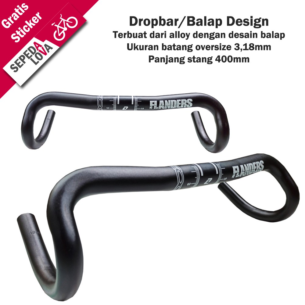 Fixie Racing Bike Handlebar Dropbar Alloy Zoom Flanders OS