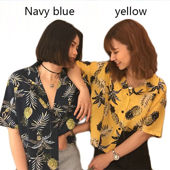 Ielgy เสื้อเชิ้ตแขนสั้นเสื้อเชิ้ตท่องเที่ยววันหยุดฮาวายสําหรับผู้หญิง