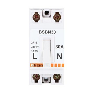 เบรกเกอร์ B-TICINO BSBN30 30A เกรดไม่ลามไฟ และทนทานต่อแรงกระแทก