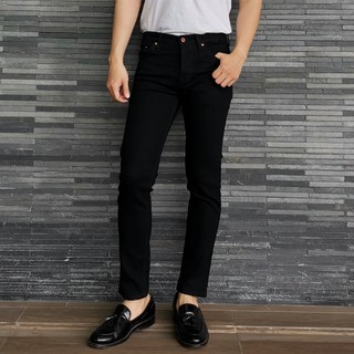 GZ Jeans กางเกงยีนส์ชายขาเดฟสีดำผ้ายืดเอวเล็กเอวใหญ่ (Size 27-44)