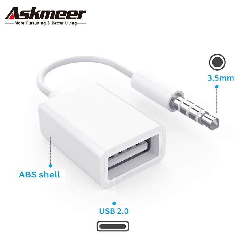 สายแปลง USB สายแปลงสายไฟ Rondaful 3.5 มม.ถึงอะแดปเตอร์ USB USB USB ปลั๊กเสียง USB 2.0 ความเที่ยงตรงสูง