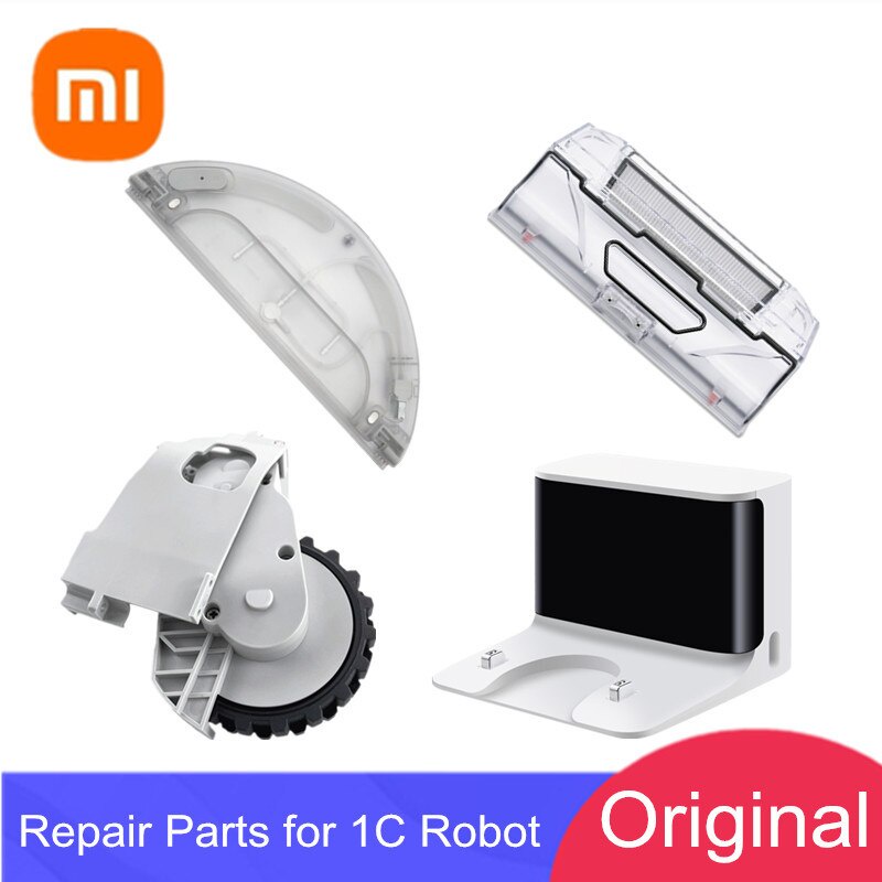Original Xiaomi Mi Robot Vacuum Mop /Mijia 1C / 2C / STYTJ01ZHM อะไหล่ถังขยะ, ถังเก็บน้ํา, ล้อ, แท่นชาร์จ