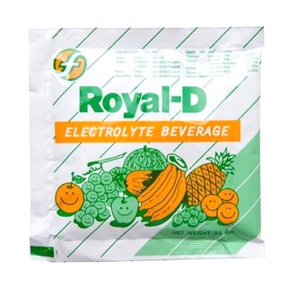 Royal-D เกลือแร่ รสผลไม้รวม สำหรับนักกีฬาและผู้ที่เสียเหงื่อมาก 25 กรัม/ซอง