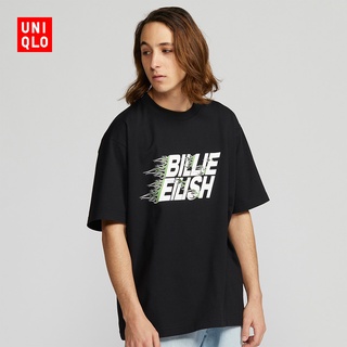 【HOT SALE】UNIQLO เสื้อยืดแขนสั้นพิมพ์ลาย Billie Eilish สําหรับผู้ชาย 424628 .