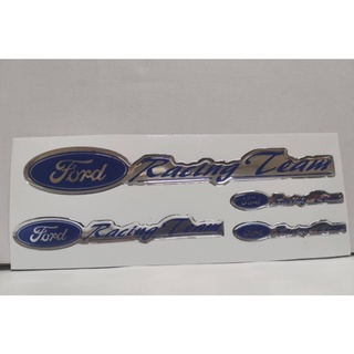 สติ๊กเกอร์ เทเรซิ่นอย่างดี ติดรถ Ford คำว่า Ford Racing Team ติดรถ แต่งรถ ฟอร์ด sticker