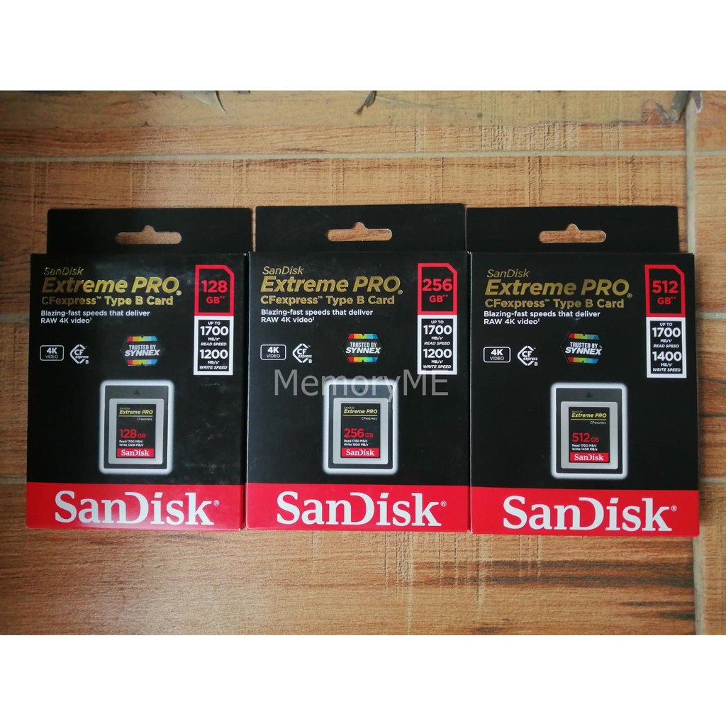 SANDISK CFexpress Card Extreme PRO Type B 64GB (SDCFE064GGN4NN) ถ่าย RAW 4K 8K รับประกัน