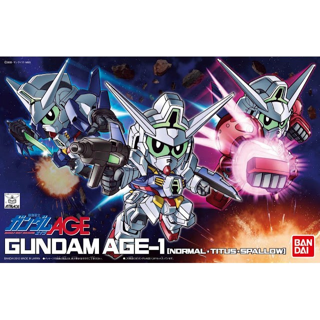 BB369 Gundam AGE-1 (SD , BB) (มีหุ่น 1 ตัว เปลี่ยนเกราะได้ 3 แบบนะครับ)
