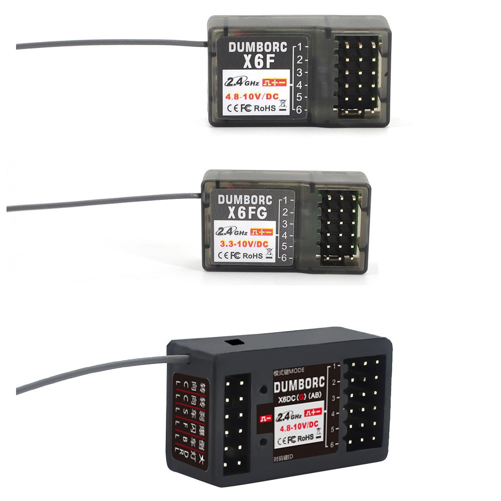 DUMBORC X6FG X6F X6DC X6DCG 2.4G 6CH Receiver พร้อม Gyro สําหรับ RC DUMBORC X6 X4 X5 เครื่องส่งสัญญา