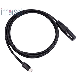 [innerset] สายเคเบิลอะแดปเตอร์ Type-C เป็น XLR 3 Pin ตัวผู้ เป็นตัวเมีย สําหรับไมโครโฟน