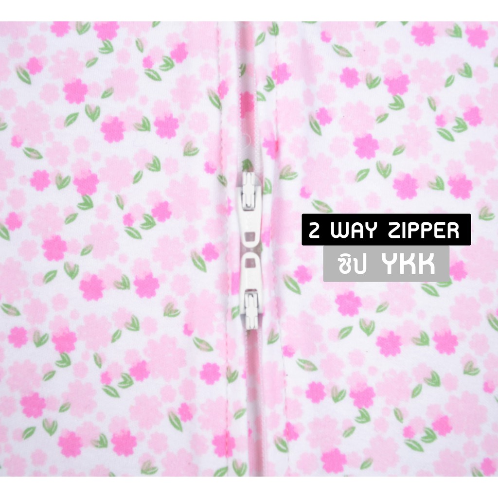 Zuper Mom 0-24เดือน ชุดหมีเด็กอ่อน ซิป รุ่น 2 WAY ZIPPER บอดี้สูทเด็กอ่อน ชุดเด็กแรกเกิด บอดี้สูทเปิดเท้า (no.9007)