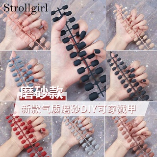 [Spot] Succulent matte fake nails waterproof and color-fast 24 pieces of ballet Kuku Palsu inai kuku