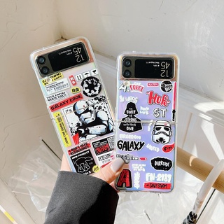 เคสโทรศัพท์มือถือ แบบฝาพับ พร้อมช่องใส่บัตร แฟชั่น สําหรับ Samsung Z Flip4 Z Flip3 Z Flip2 Z