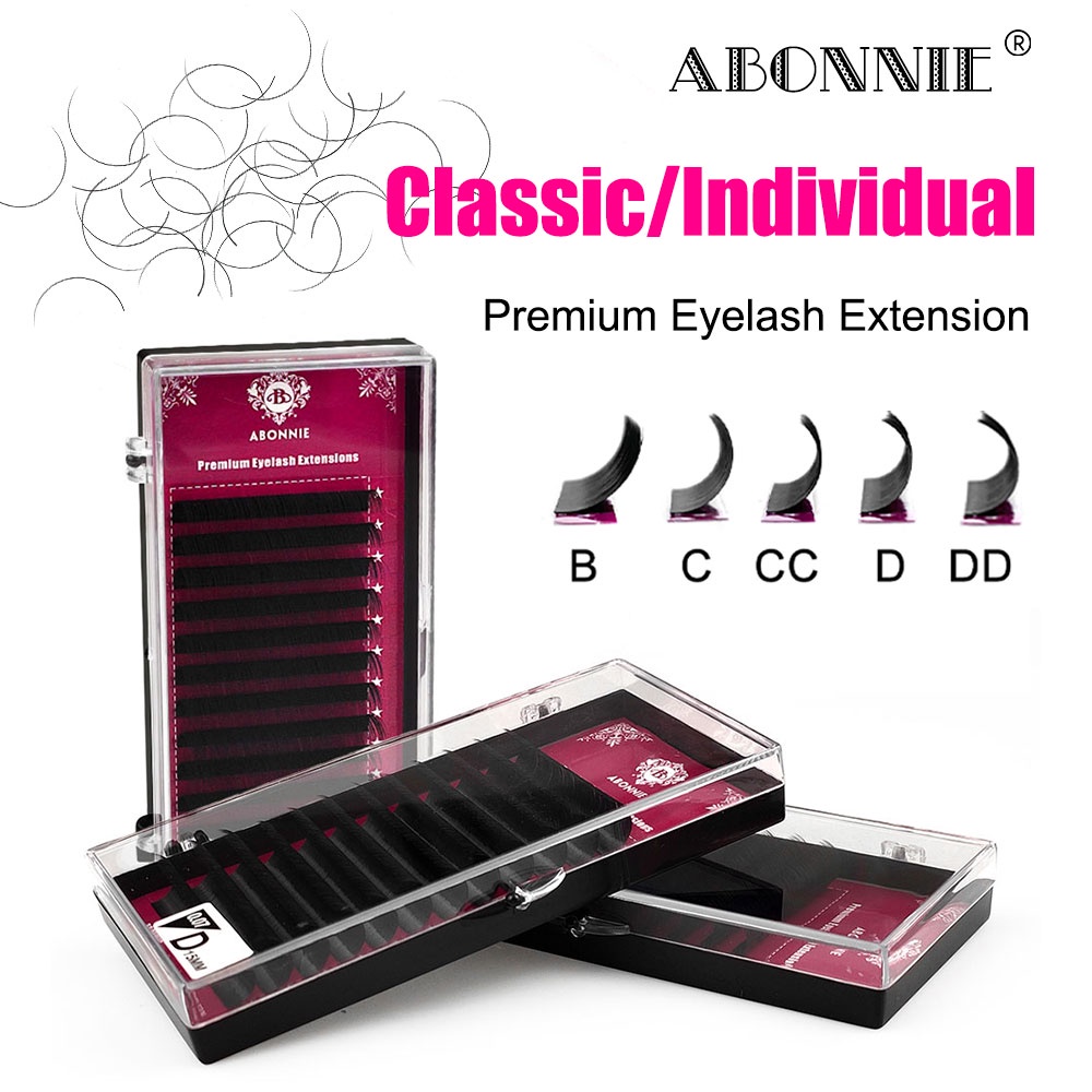 Abononnie B/C/CC/D/DD คลาสสิก Volume Lashes Hand-made แฟนพรีเมี่ยมผ้าไหมขนตา Extensions สําหรับ Eye Beauty แต่งหน้า