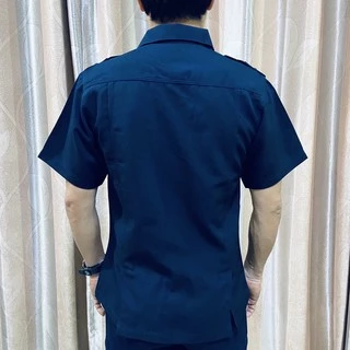 เสื้อซาฟารี เสื้อคนขับรถ แบบมีบ่าและไม่มีบ่าใส่อินธนู สีดำ-สีกรม (มีชำระปลายทาง)