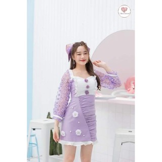 maria diamond คอลใหม่ปังมากvery berry dress size xs,s,m พร้อมส่ง