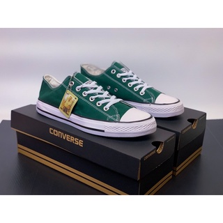 🔥รองเท้าConvers All Star Classic OX-Greenรองเท้าผ้าใบผู้ชายและผู้หญิง 36-45(Free Box Set)