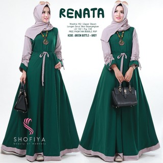 Renata DRESS Gamis ฮิญาบยาว ลําลอง สไตล์มุสลิม แฟชั่นล่าสุด สําหรับผู้หญิง