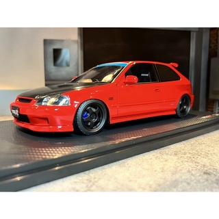 Ignition Model [IG2677] 1:18 Honda CIVIC (EK9) Type R Red