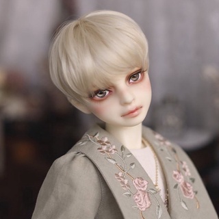 1/6 BJD ตุ๊กตา วิกผม สีทอง / สีเทา ผมสั้น เด็กผู้ชาย ตุ๊กตา วิกผม อุปกรณ์เสริมแต่งตัว ของเล่นสําหรับเด็ก